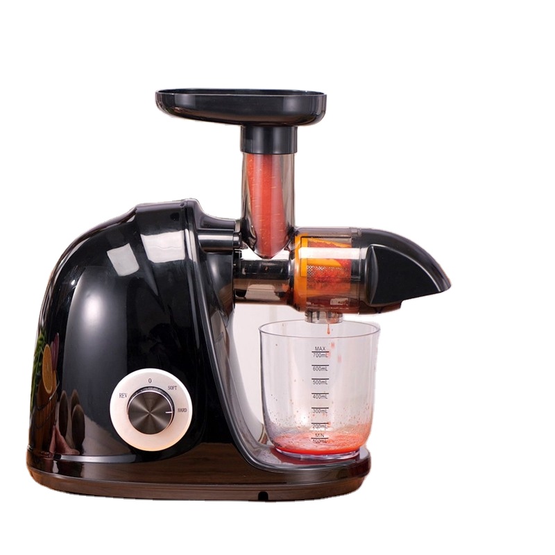 Electric Slow Juicer Cold Press - عصارة بطيئة أفقية سوداء عالية الجودة