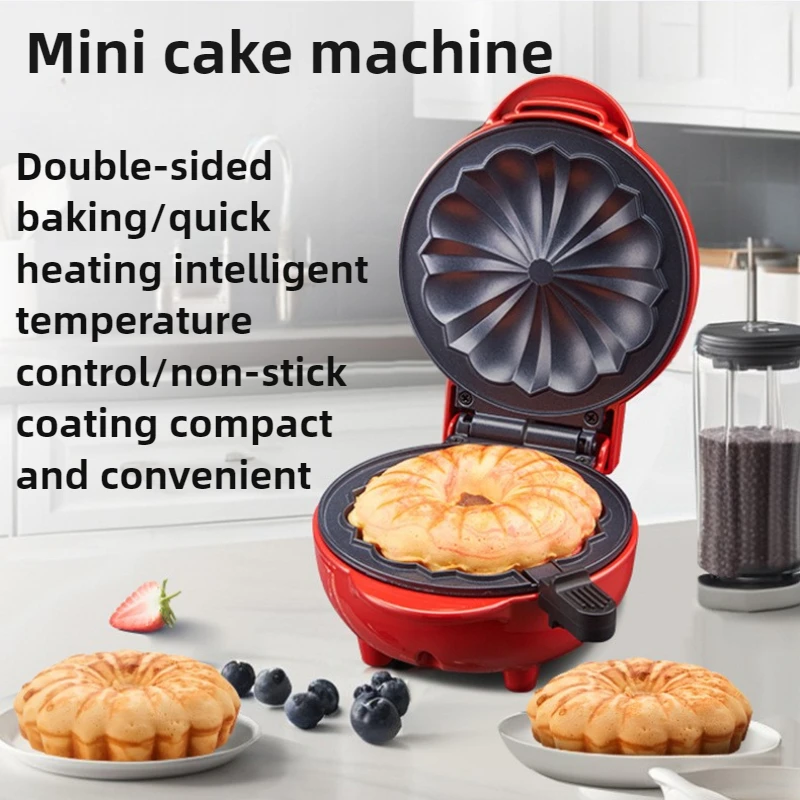 Mini Waffle Maker Machine - آلة إفطار منزلية، جهاز خبز، محمصة