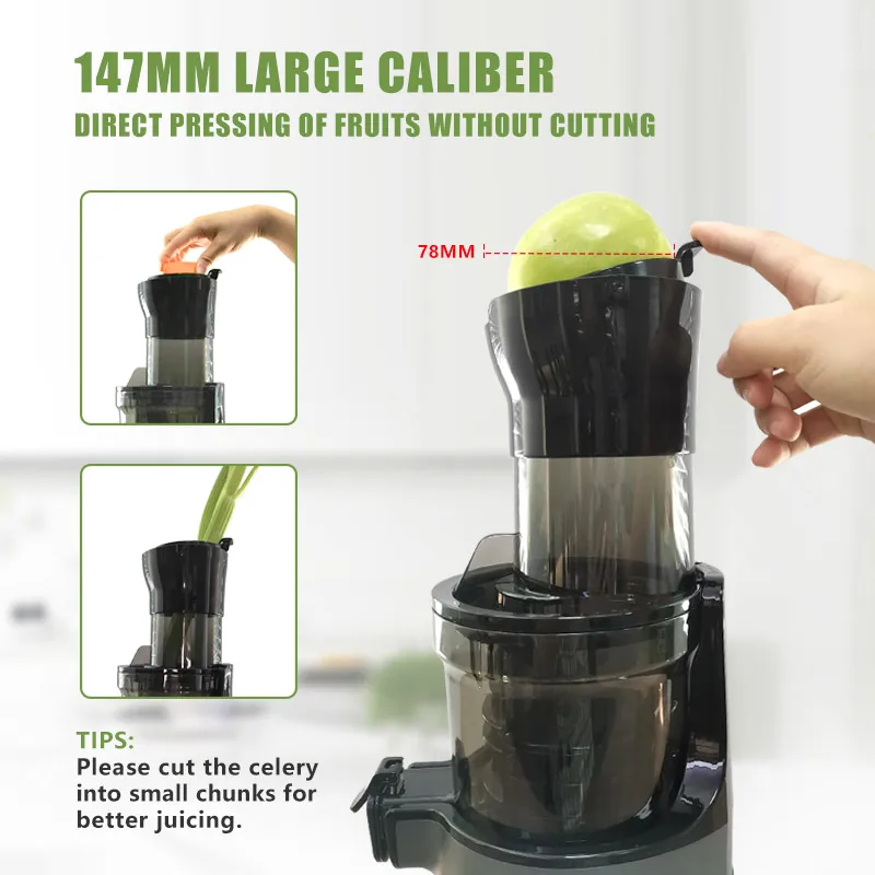 ماكينة عصر البرتقال والحمضيات  - مراجعة Electric Slow Juicer Cold Press وسعره