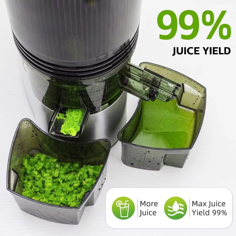 شلال تغذية كبيرة سعة 500 مل، ع - مراجعة Electric Slow Juicer Cold Press وسعره