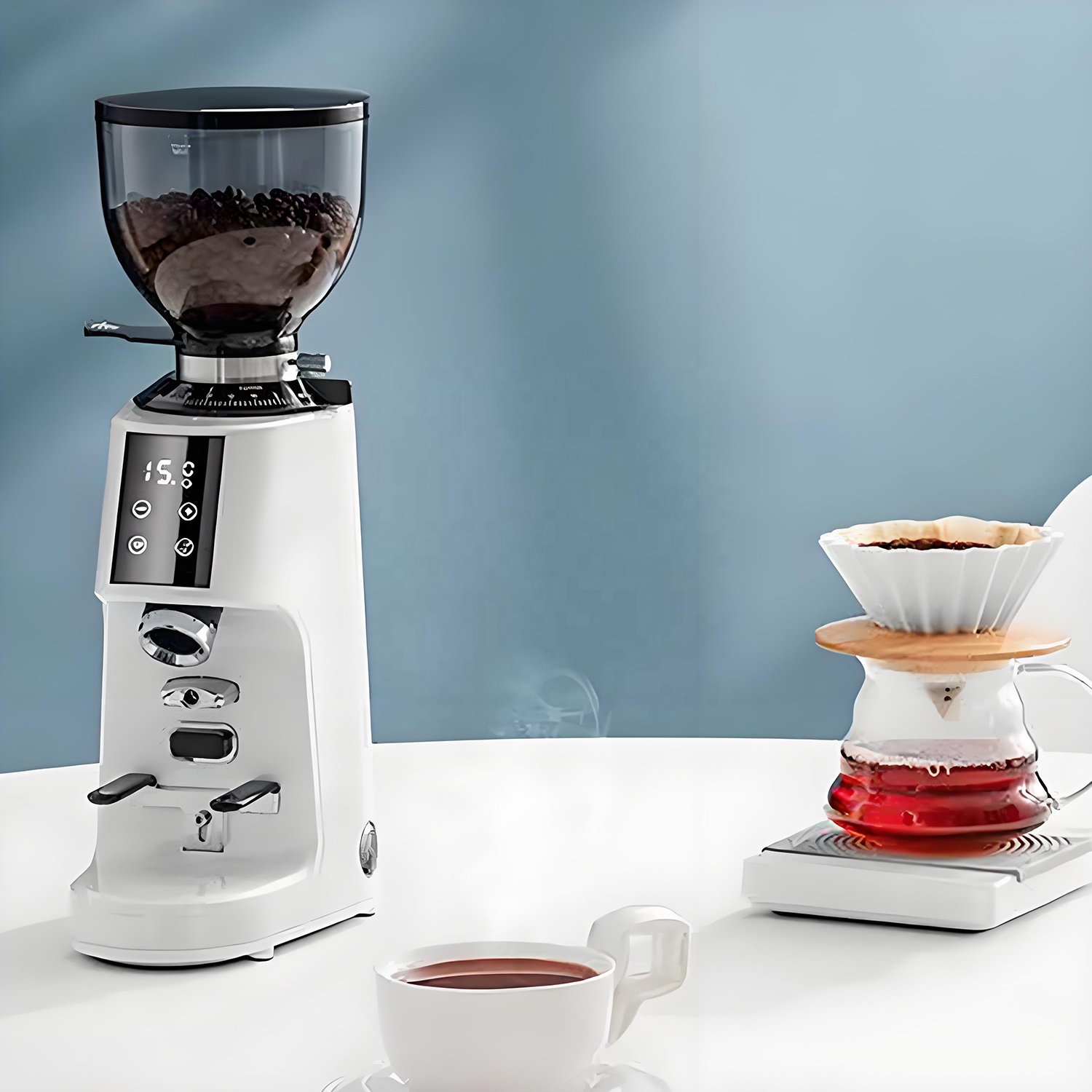 مطحنة قهوة كهربائية محسنة بمحر - مراجعة Coffee Bean Grinder Electric وسعره