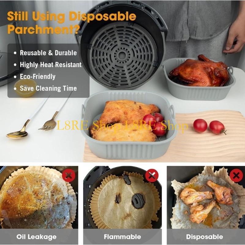 حزمة L8RE من 2 وعاء السيليكون  - مراجعة Air Fryer Silicone Pot Liner وسعره