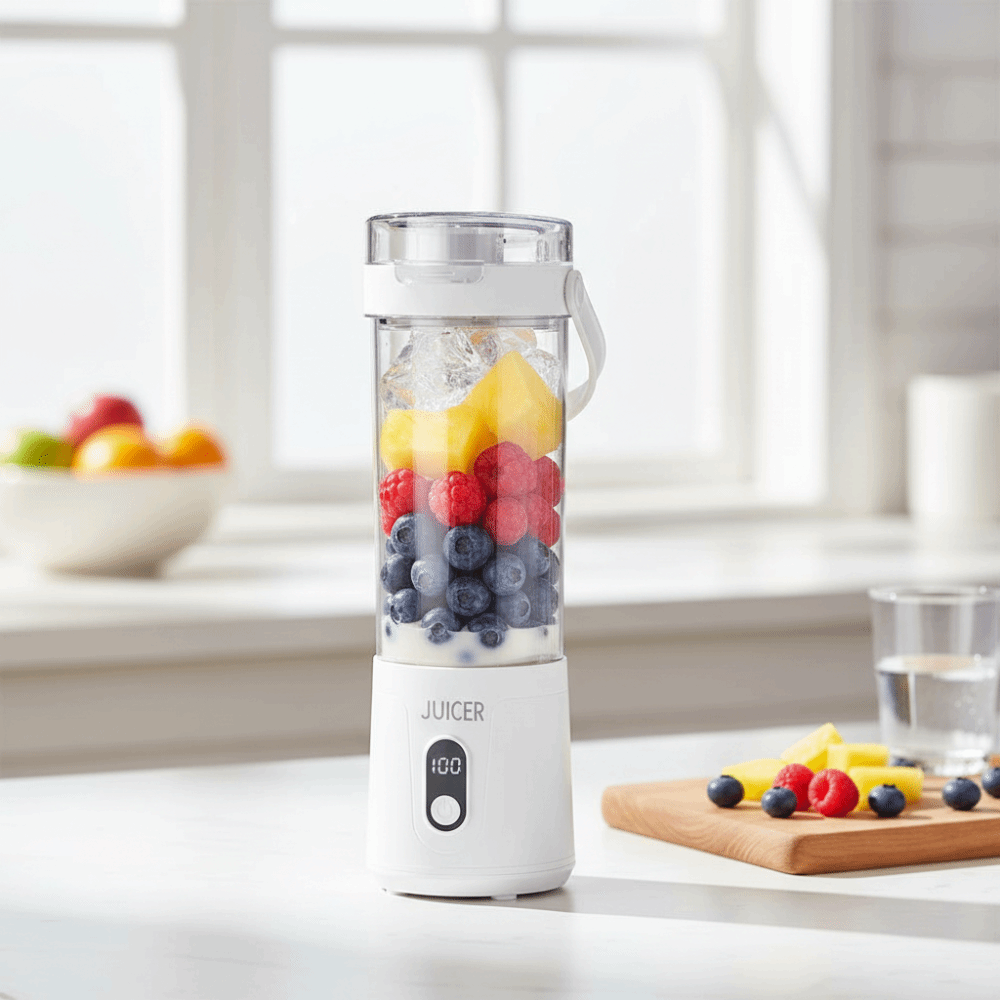 خلاط محمول بسعة 600 مل، خلاط ف - مراجعة Portable Blender Usb Rechargeable وسعره