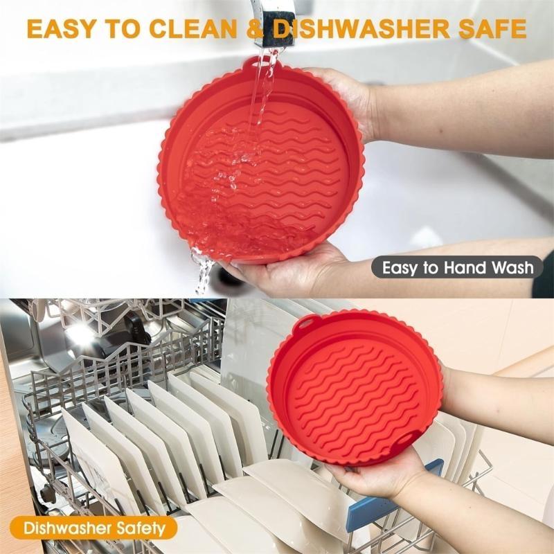 D0AB 2-Pack سلة أوعية سيليكون  - مراجعة Air Fryer Silicone Pot Liner وسعره