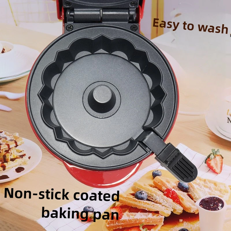آلة إفطار منزلية، جهاز خبز، مح - مراجعة Mini Waffle Maker Machine وسعره