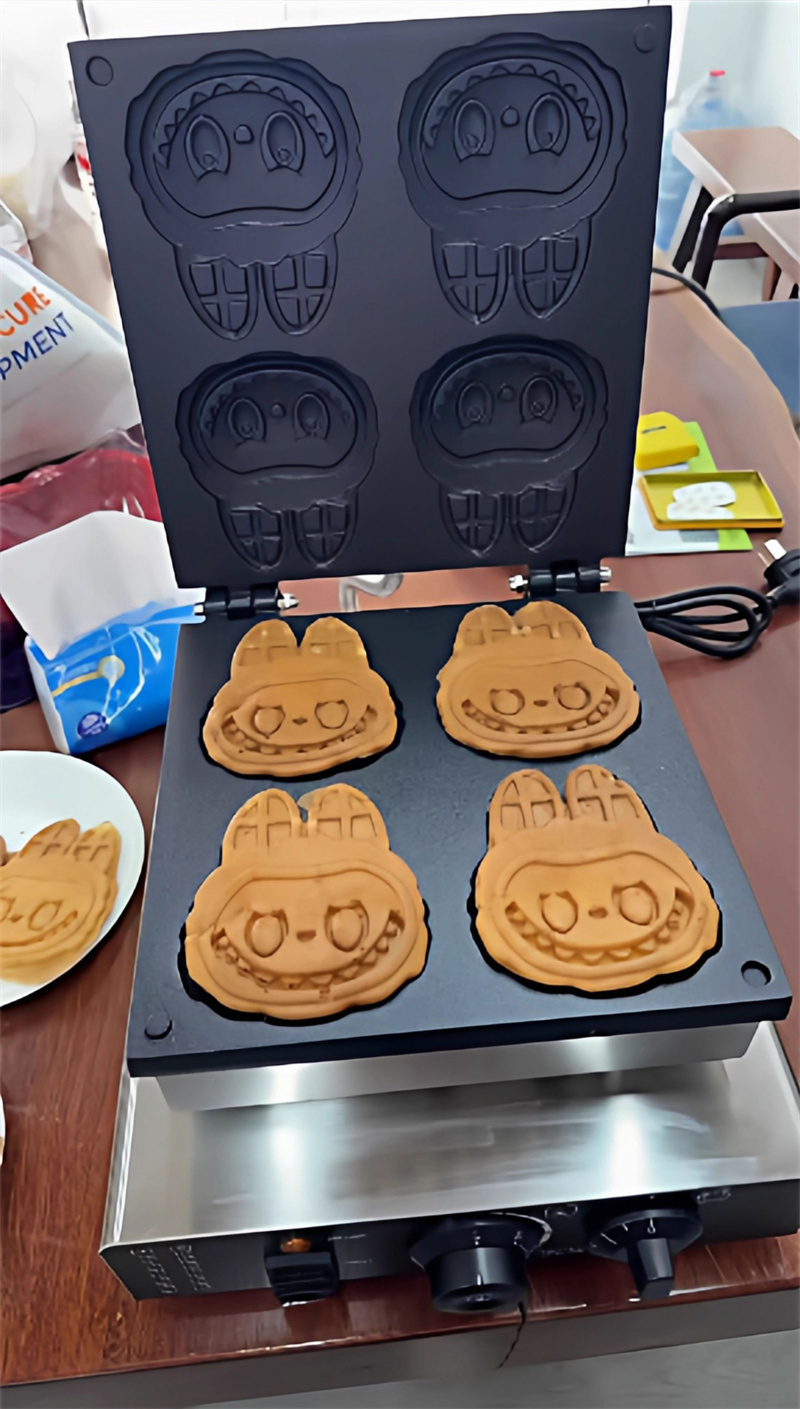 المهنية الكرتون شكل آلة صنع ال - مراجعة Mini Waffle Maker Machine وسعره