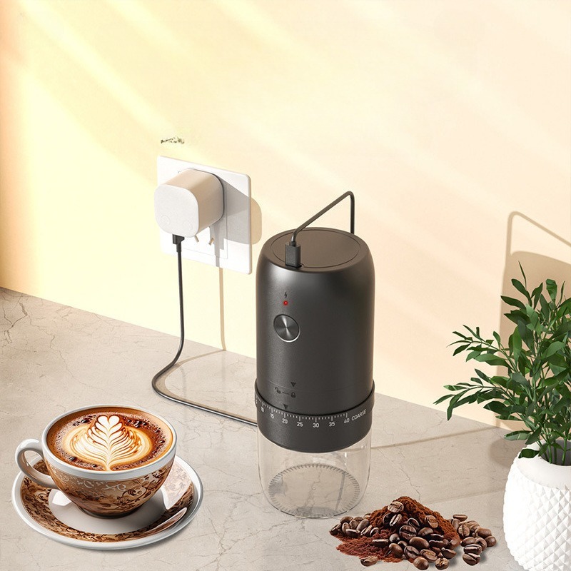 مطحنة قهوة كهربائية محمولة بمن - مراجعة Coffee Bean Grinder Electric وسعره