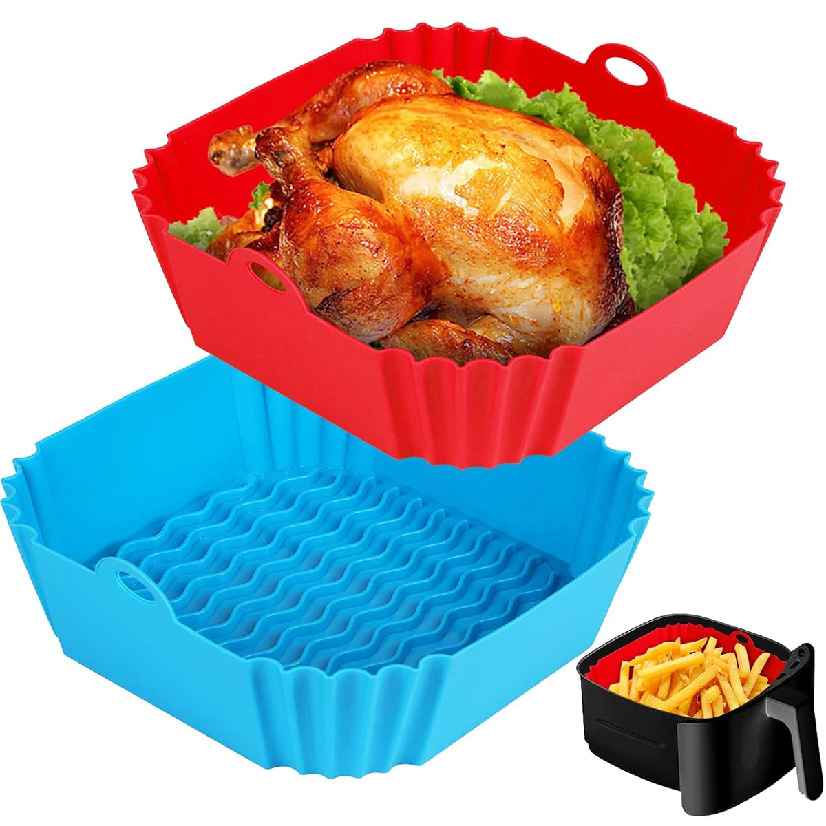 أوعية سيليكون للقلاية الهوائية - مراجعة Air Fryer Silicone Pot Liner وسعره