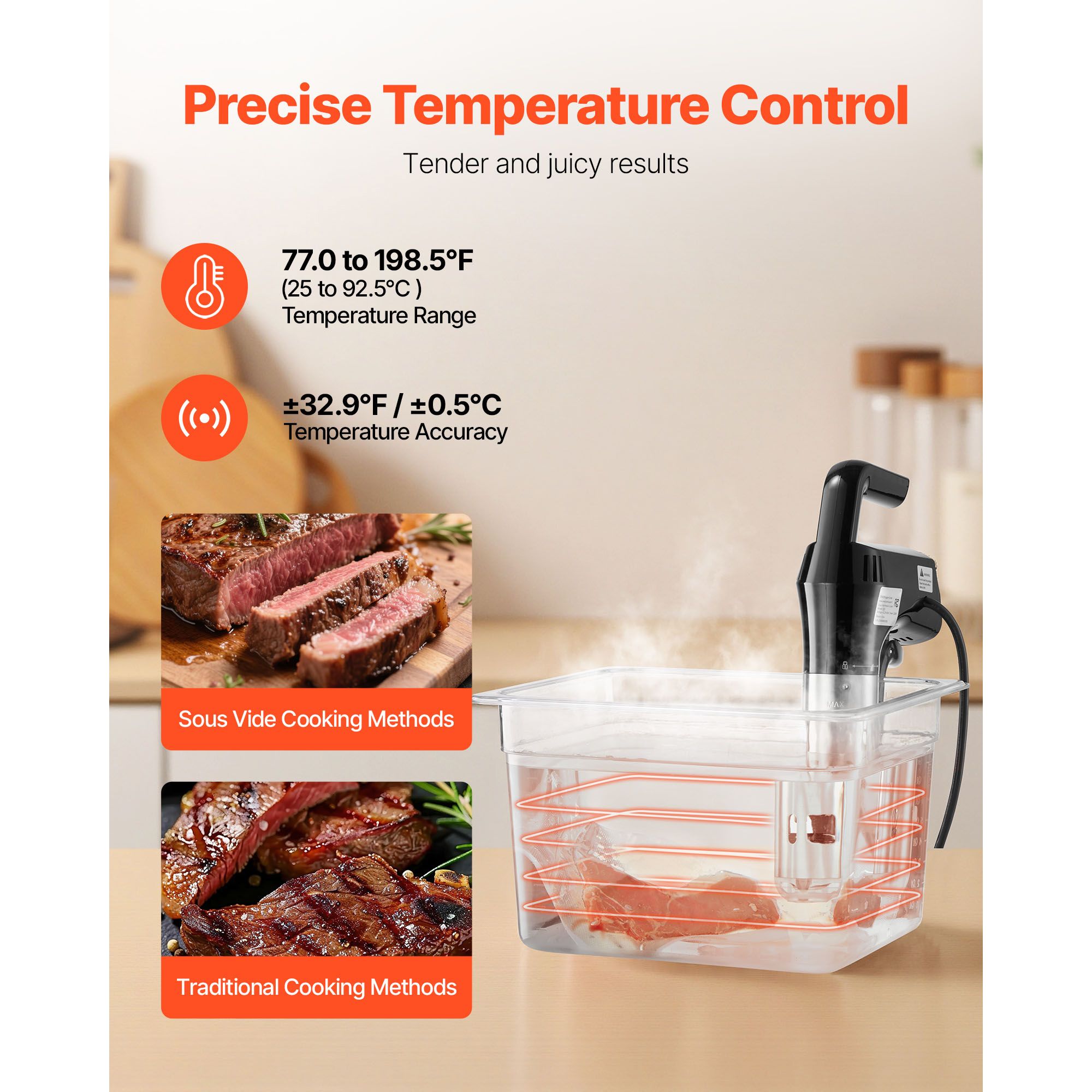 جهاز طهي سو فيد دقيق، 1100 واط - مراجعة Digital Sous Vide Precision Cooker وسعره