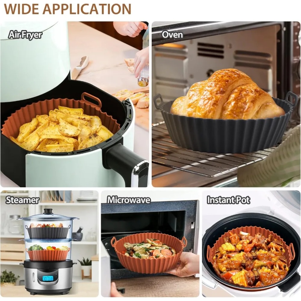 سلة سيليكون قابلة لإعادة الاست - مراجعة Air Fryer Silicone Pot Liner وسعره