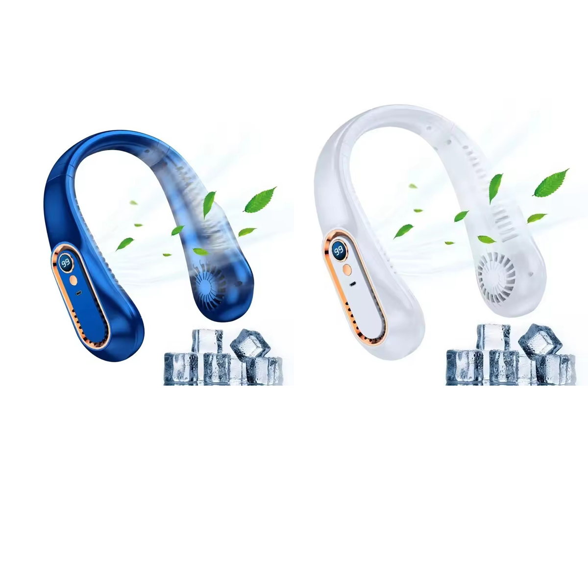 مروحة رقبة معلقة بشاشة رقمية،  - مراجعة Portable Blender Usb Rechargeable وسعره
