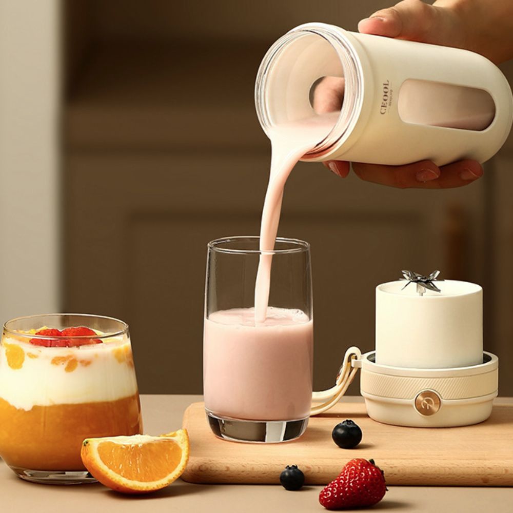 خلاط فواكه محمول بـ 4/10 شفرات - مراجعة Portable Blender Usb Rechargeable وسعره